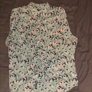 American Eagle floral print button-down XXL